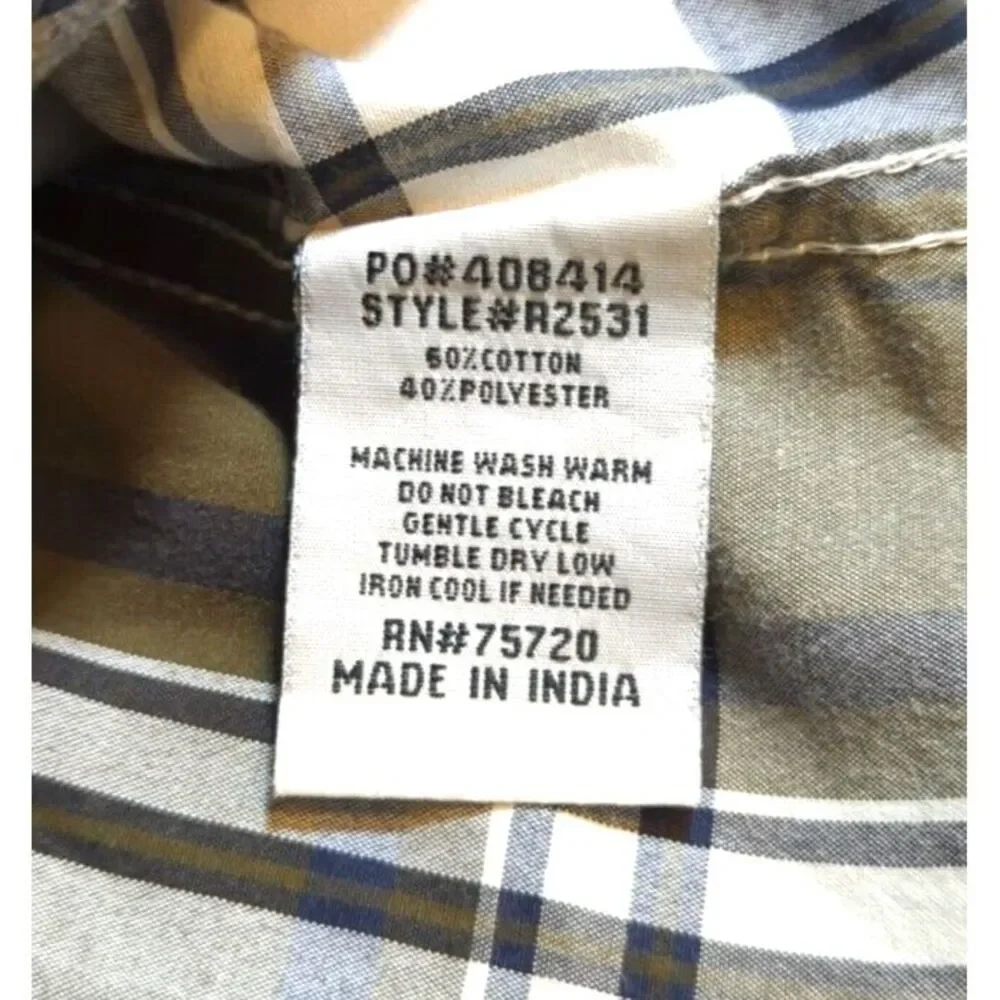 Reclaim Standard‎ Western Pearl Snap Long Sleeve Men's Size Medium